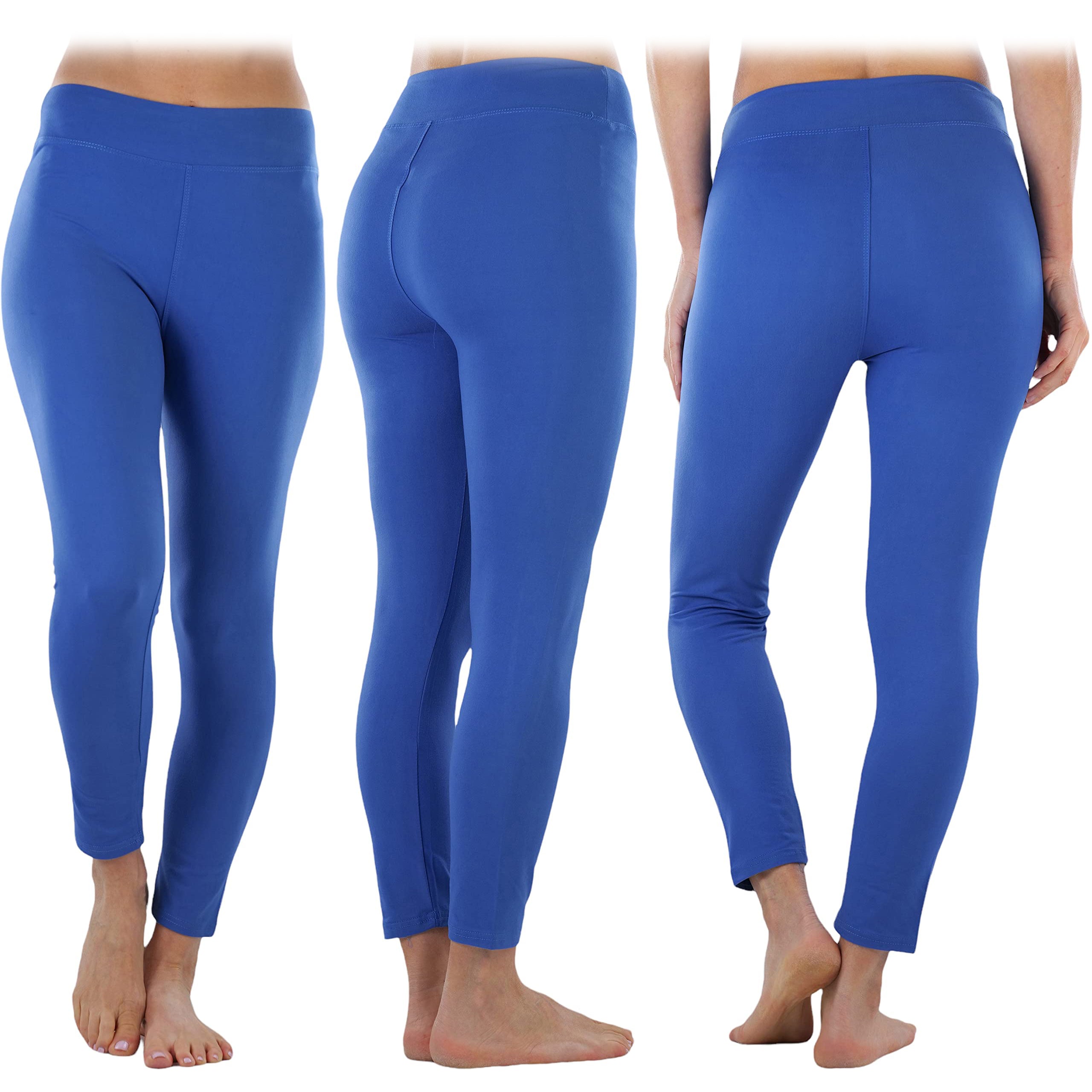 4-Pack: ToBeInStyle Women's Full Length High Waisted Stretchy Microfiber Leggings Low Pice Fee Shipping Online