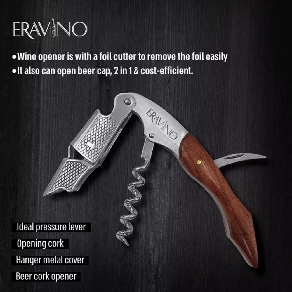 Eravino Premium All-in-One Professional Waiters Corkscrew in Rose Wood Handle Wiki Cheap Pice