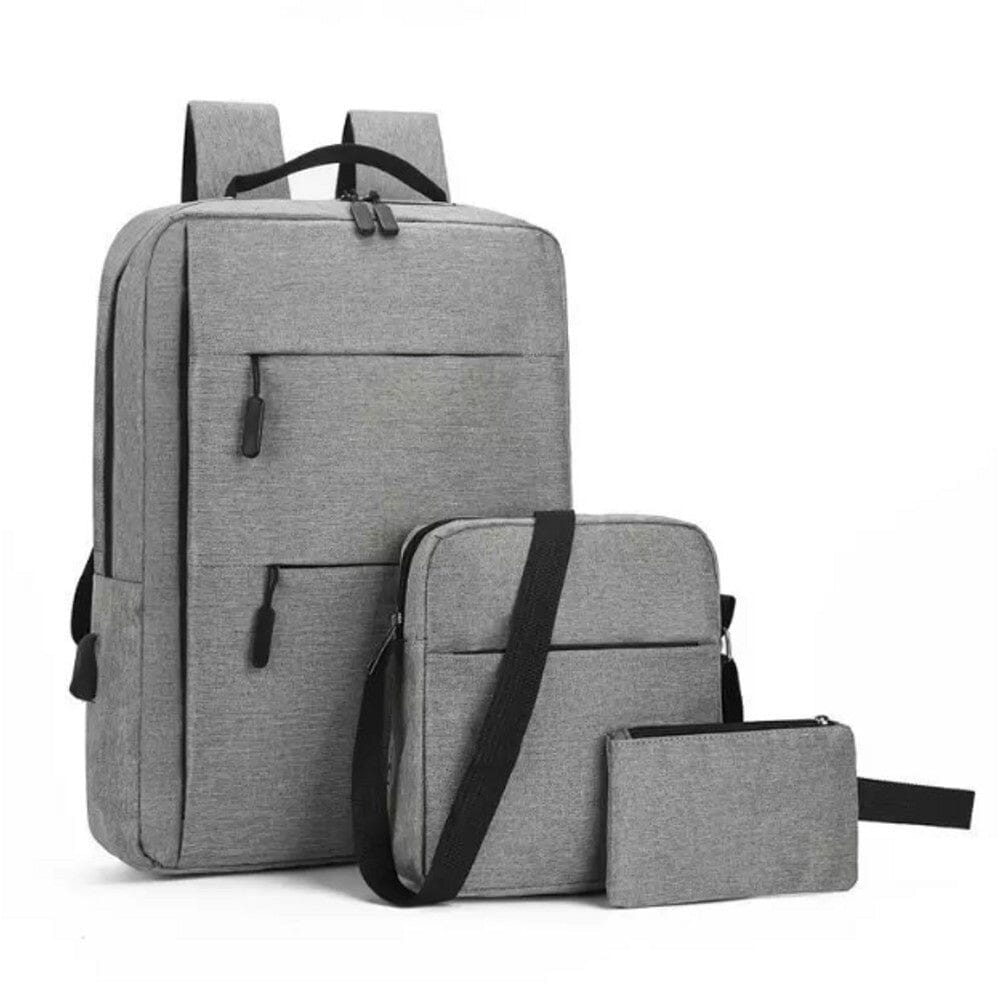 3-Pieces Set: USB Multifunction Large Capacity Business Laptop Bags Set 100% Guaranteed