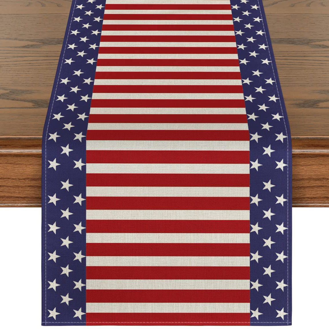 Independence Day Linen Burlap Table Bunting Cheap Sale Sast