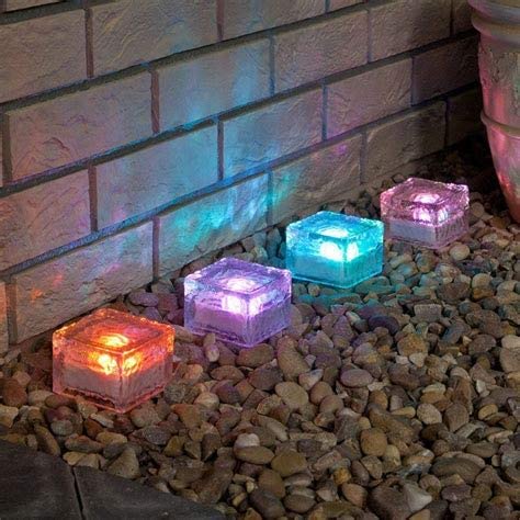 4-Pack: Solar Glass Brick Light High Quality For Sale