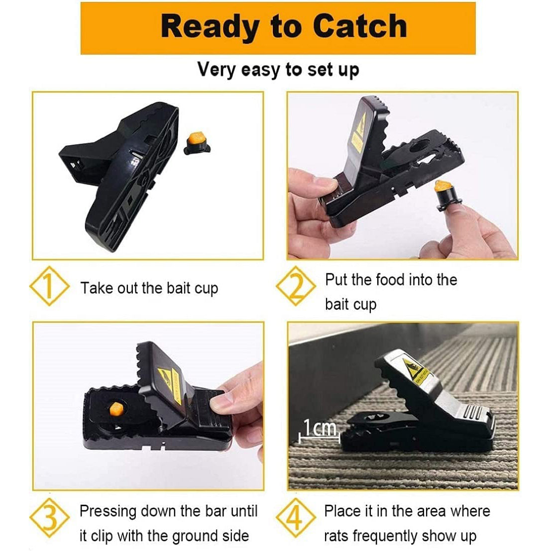 Small Effective Sanitary Safe Mouse Catcher for Family and Pet Clearance 100% Guaranteed