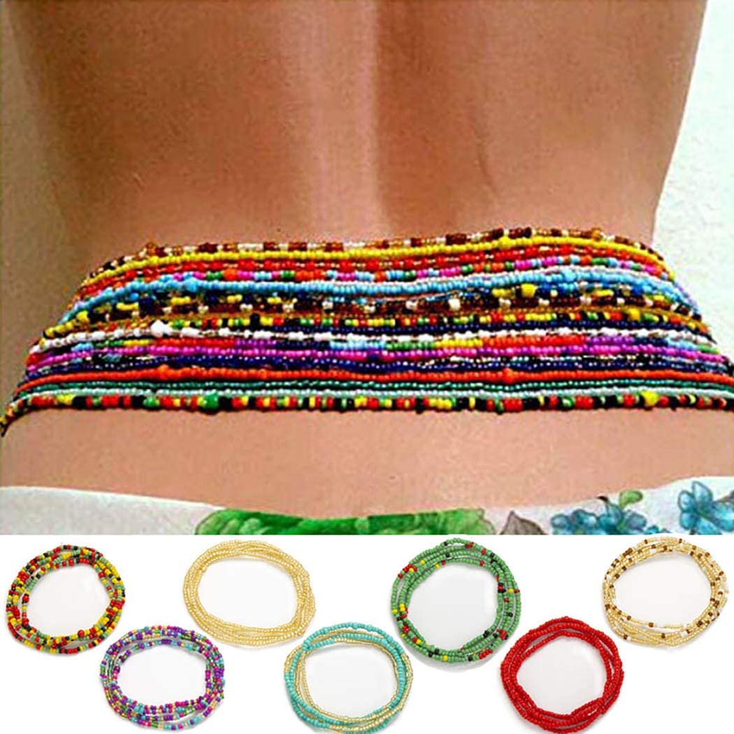 7-Pieces: Women Waist Bead Chain Belly Chain Beach Jewelry Clearance Latest