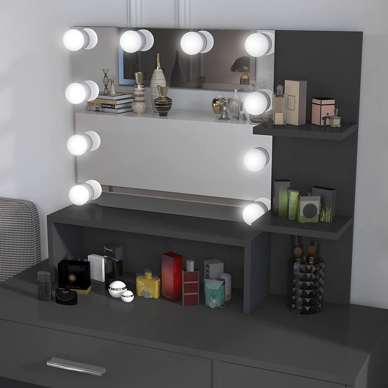 Rectangular Makeup Table with Mirror Big Sale Cheap Online