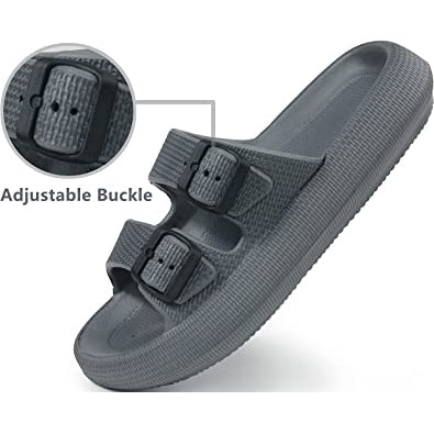 Pillow Sandals Thick Sole Adjustable Buckles EVA Cloud Slides Slippers Clearance Explore