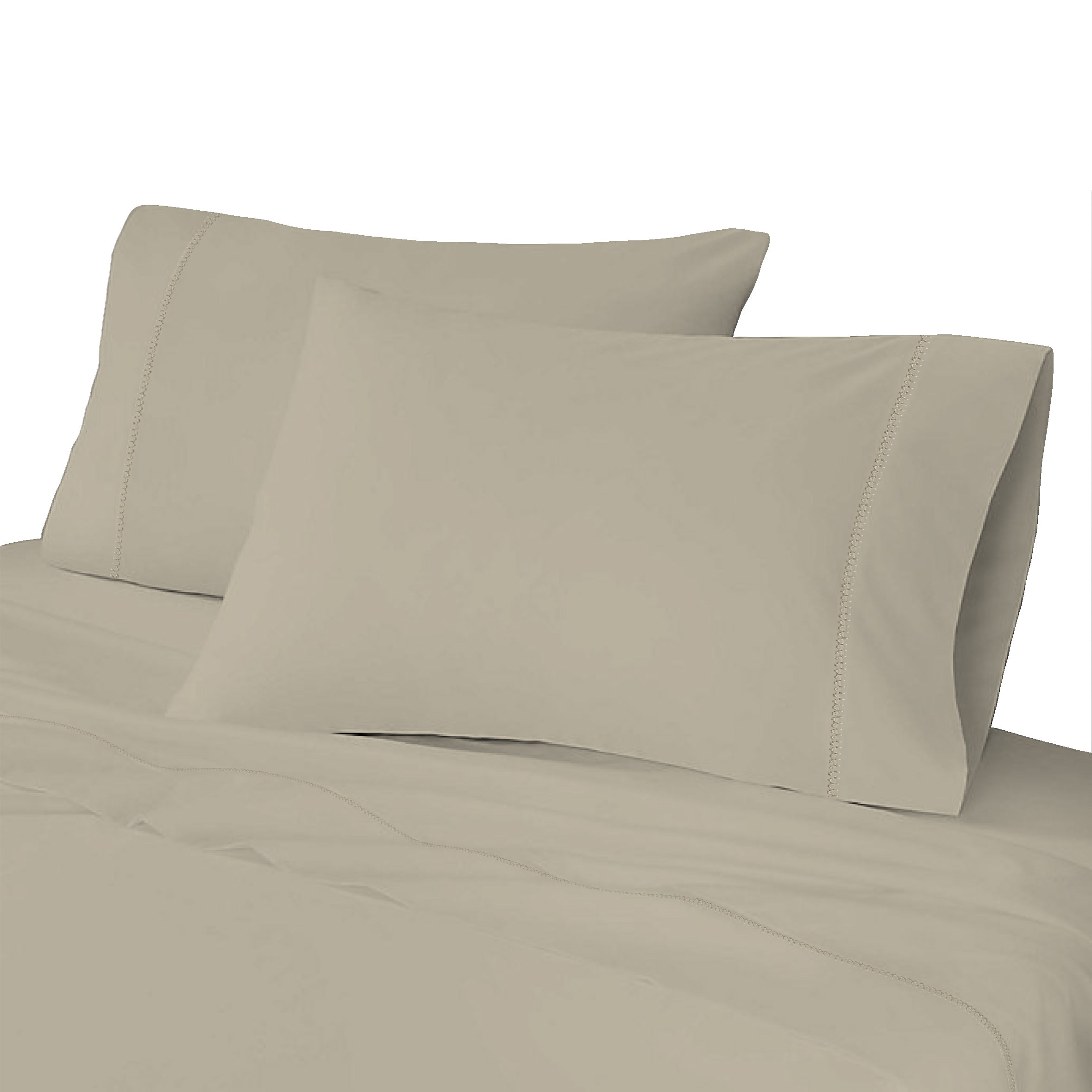 4-Piece: Brushed Cotton Percale Sheet Set Cheap Sale Footaction