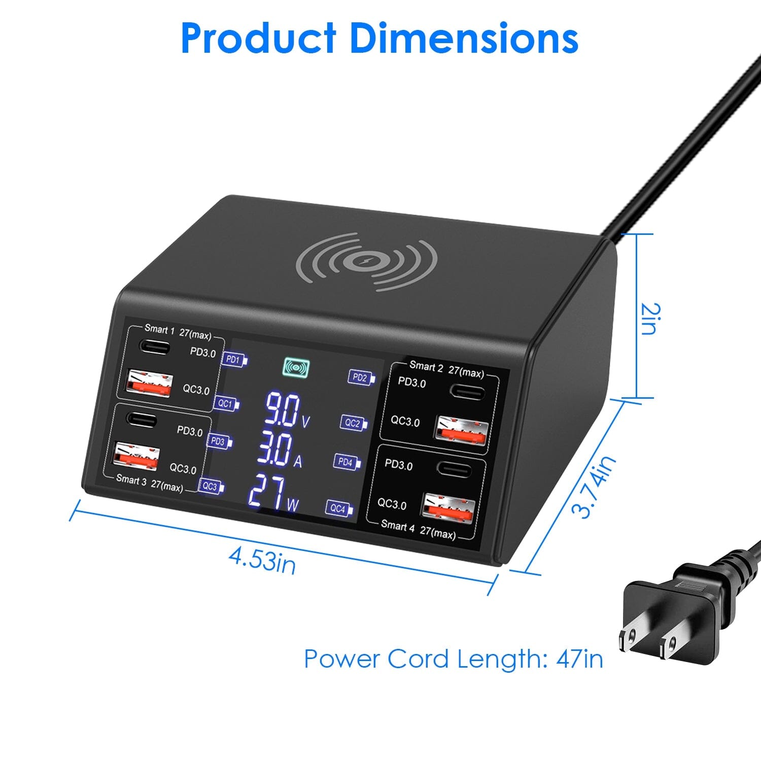 100W USB Charging Station 8-Port Charging Hub Discount Ebay