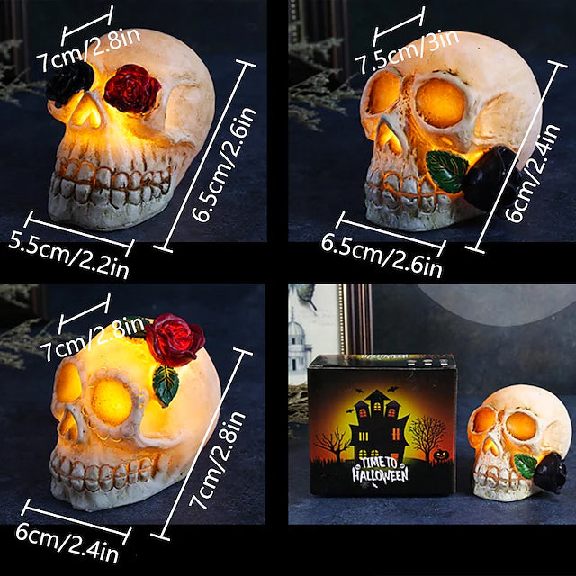 Halloween Resin Skull LED Night Light Decorative Light Discount Visit New