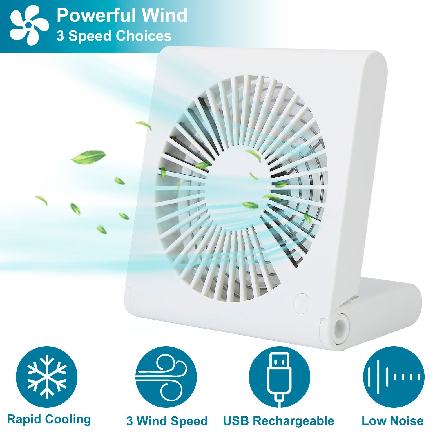 Mini Electric Desk Fan USB Rechargeable Clearance Fashionable