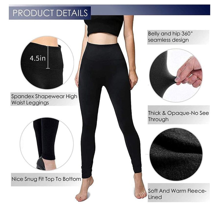 4-Pack: Women’s Fleece Lined Leggings High Waist (One Size) Outlet Cheap Authentic