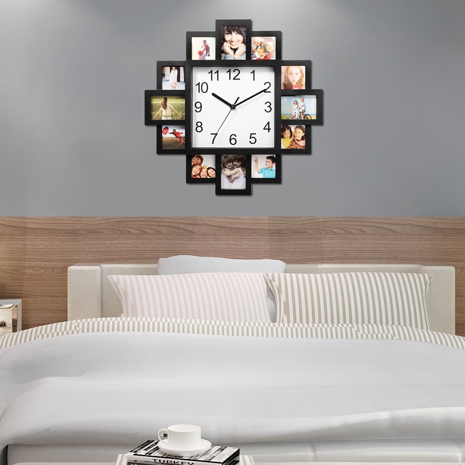 12-Picture Display Wall Clock Tumblr Cheap Pice