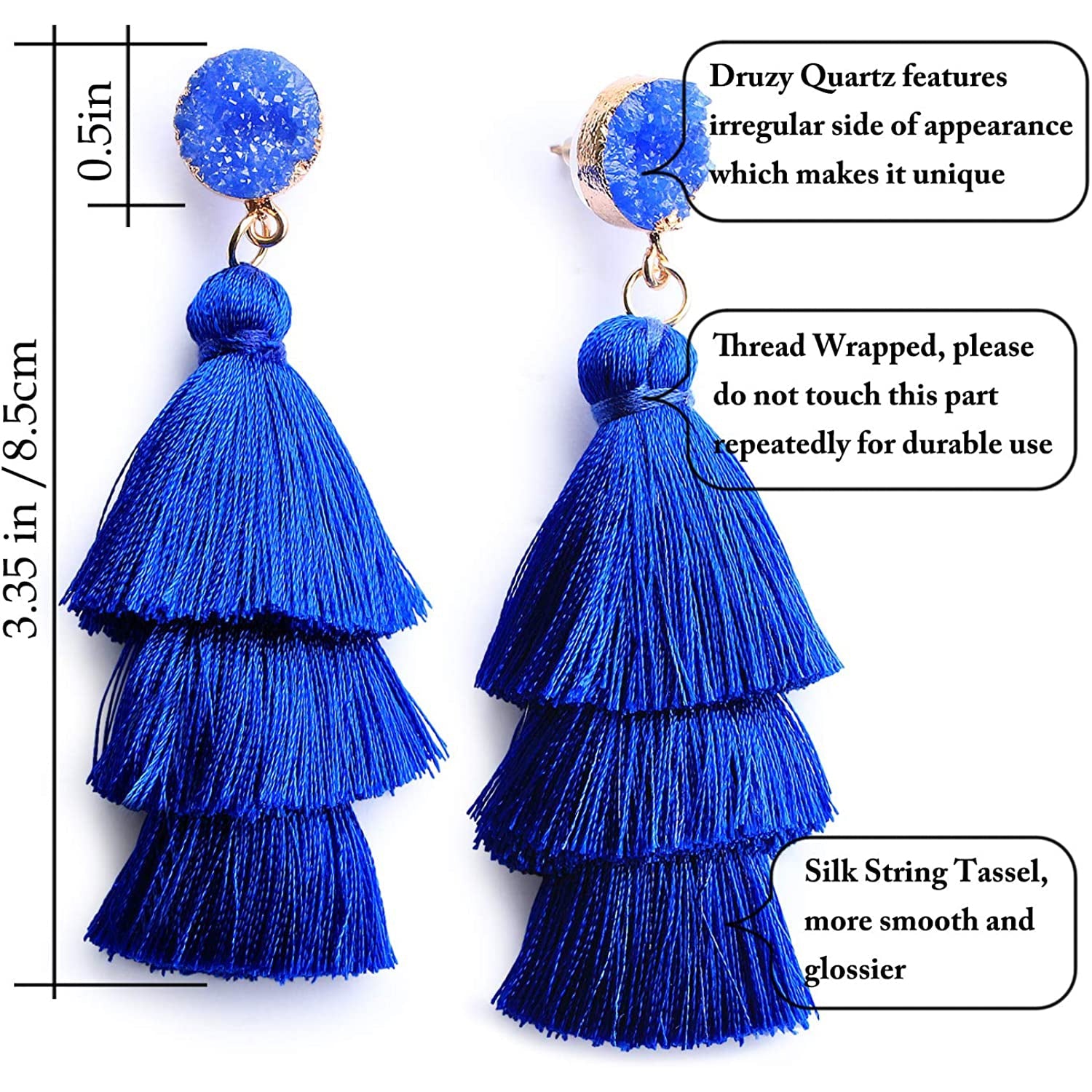 Me&Hz Colorful Layered Tassel Earrings Discount The Cheapest