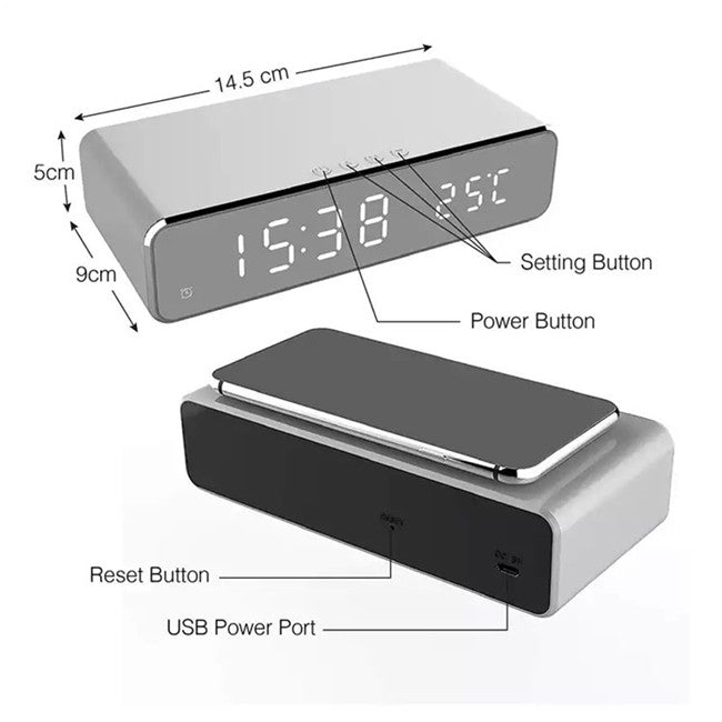 Wireless Charging Digital Alarm Clock Cheapest Pice Cheap Pice