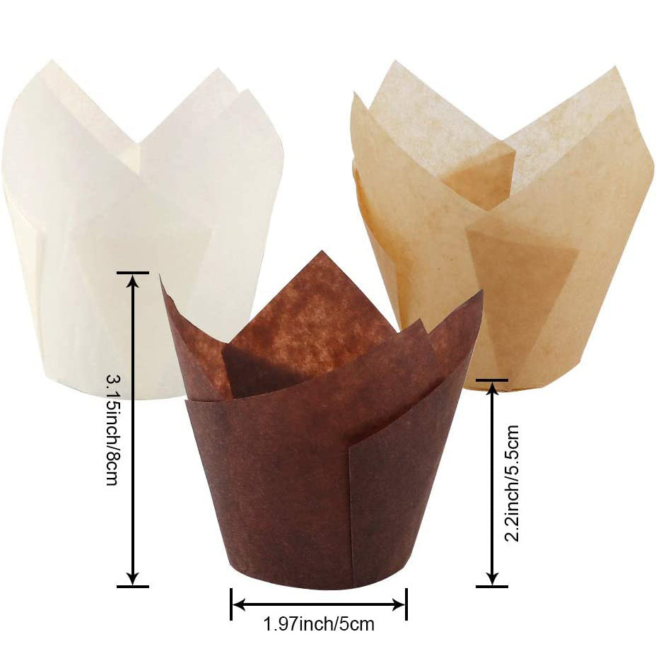 200-Piece:Tulip Cupcake Baking Cups Free Shipping Fast Delivery