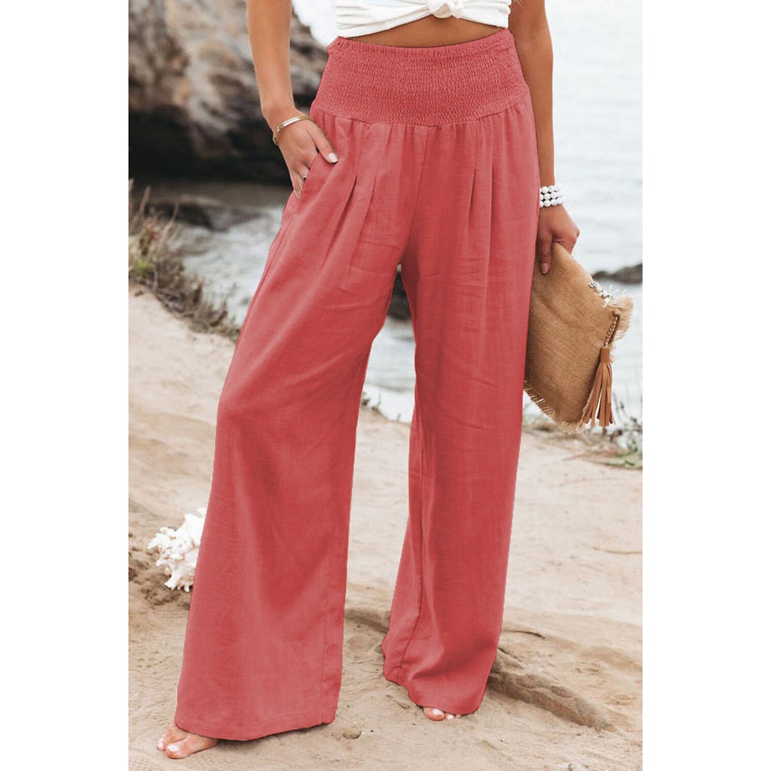 Women's High Waist Loose Wide Leg Pants Classic Cheap Pice