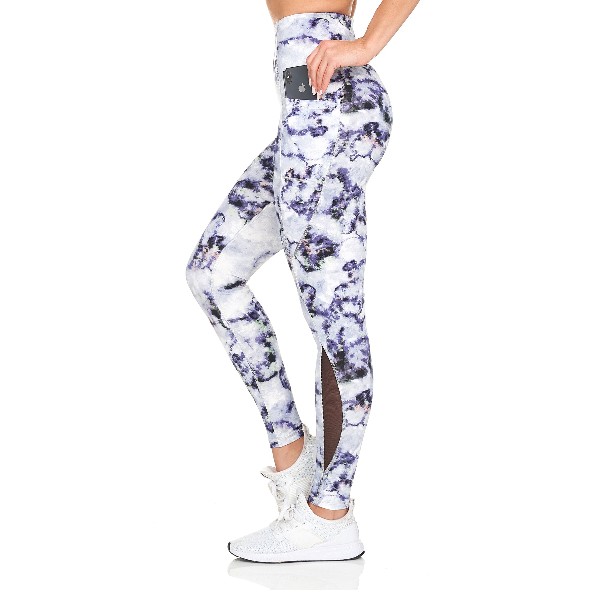 Women's Active High Rise Printed Leggings With Pockets 2025 Unisex For Sale