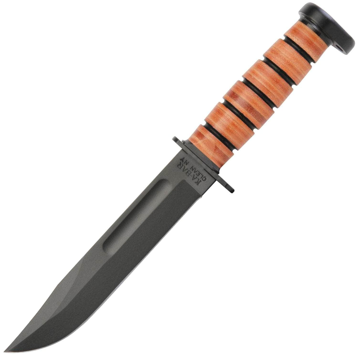 KA-BAR Dog's Head Utility Knife, 7 Blade, Leather Handle, Sheath - 1317 Cheap Sale With Paypal