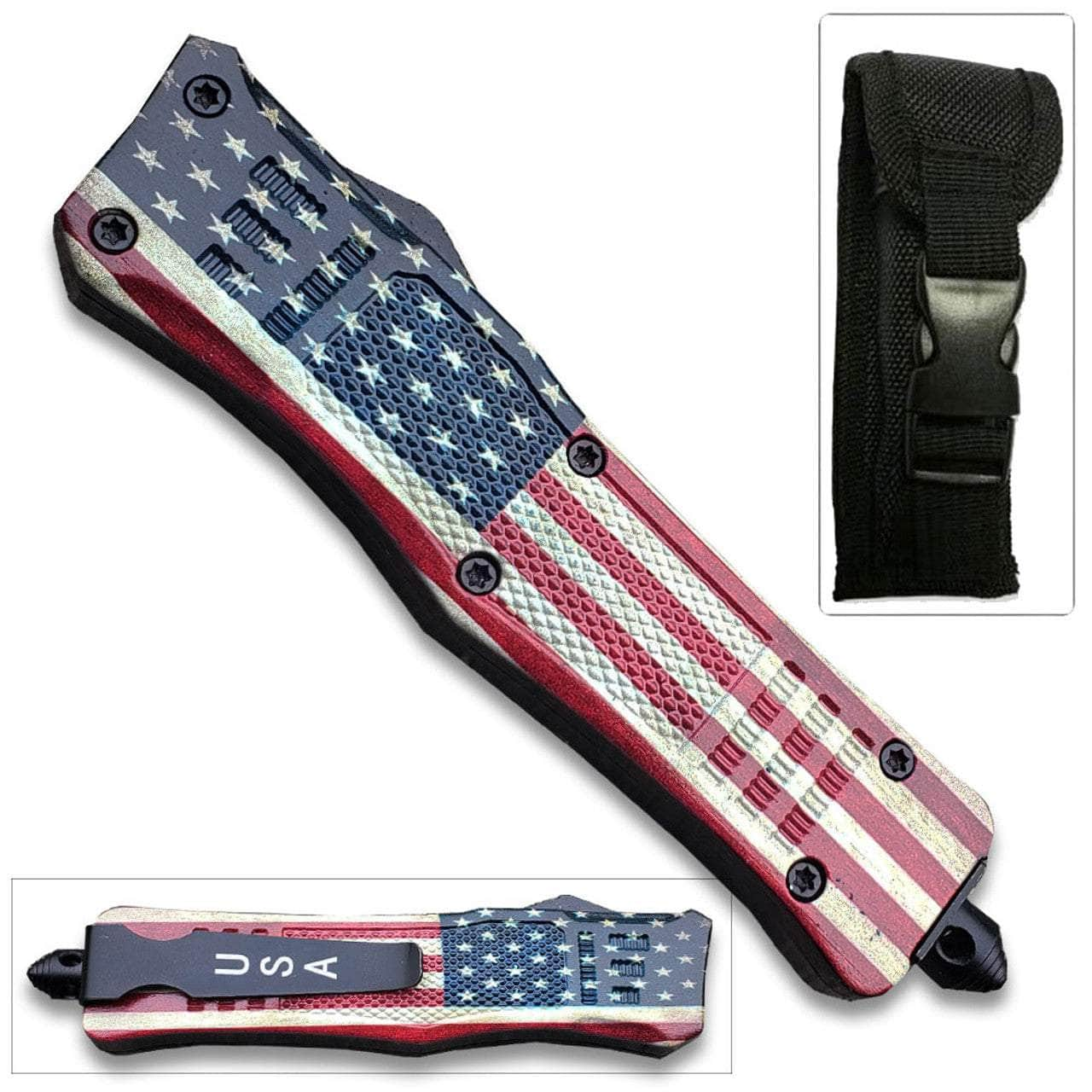 American Flag Swift OTF Knife Double Edge BladeOTFM-61 Sale Get To Buy