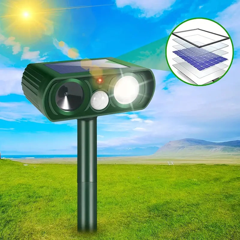 Solar Ultrasonic Animal Repeller with Motion Detector For Cheap Sale Online