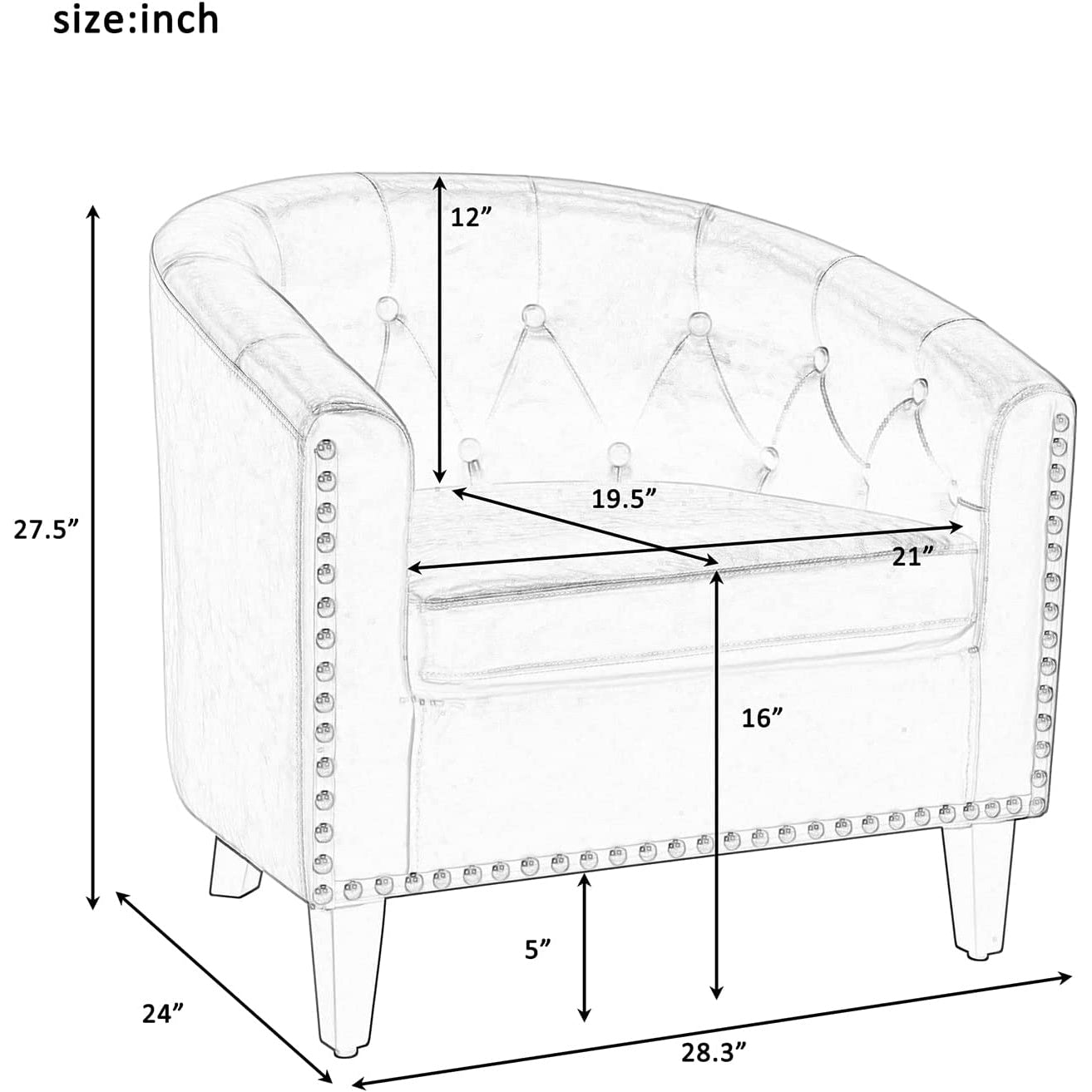 Faux Leather Club Chair Bucket Chair Upholstered Tub Chair Shop For Sale