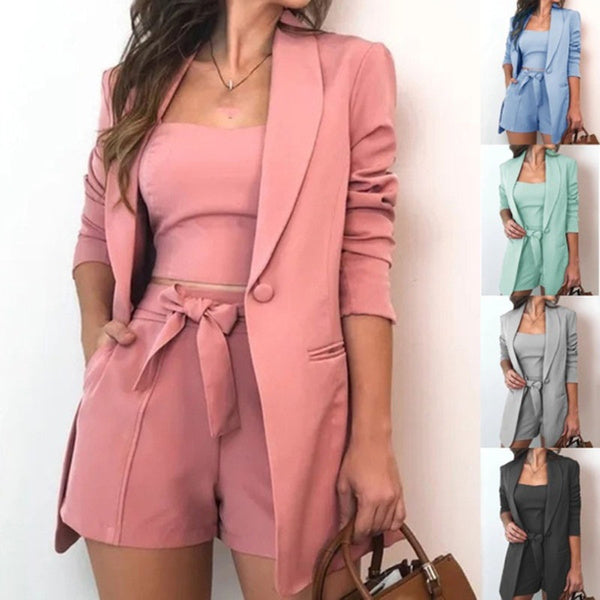 3-Piece Set: Women Fashion Blazer Set Release Dates Authentic