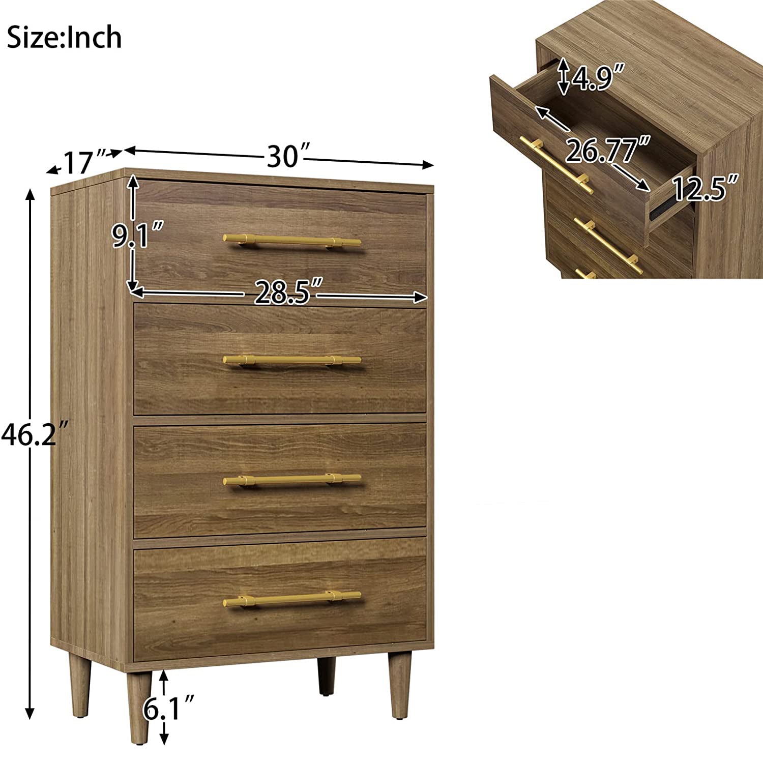 4 Drawer Cabinet Dresser Closet Wooden Dresser Discount Best