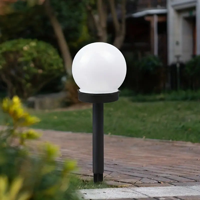 2-Pack: Solar LED Globe Powered Garden Light Outlet Buy