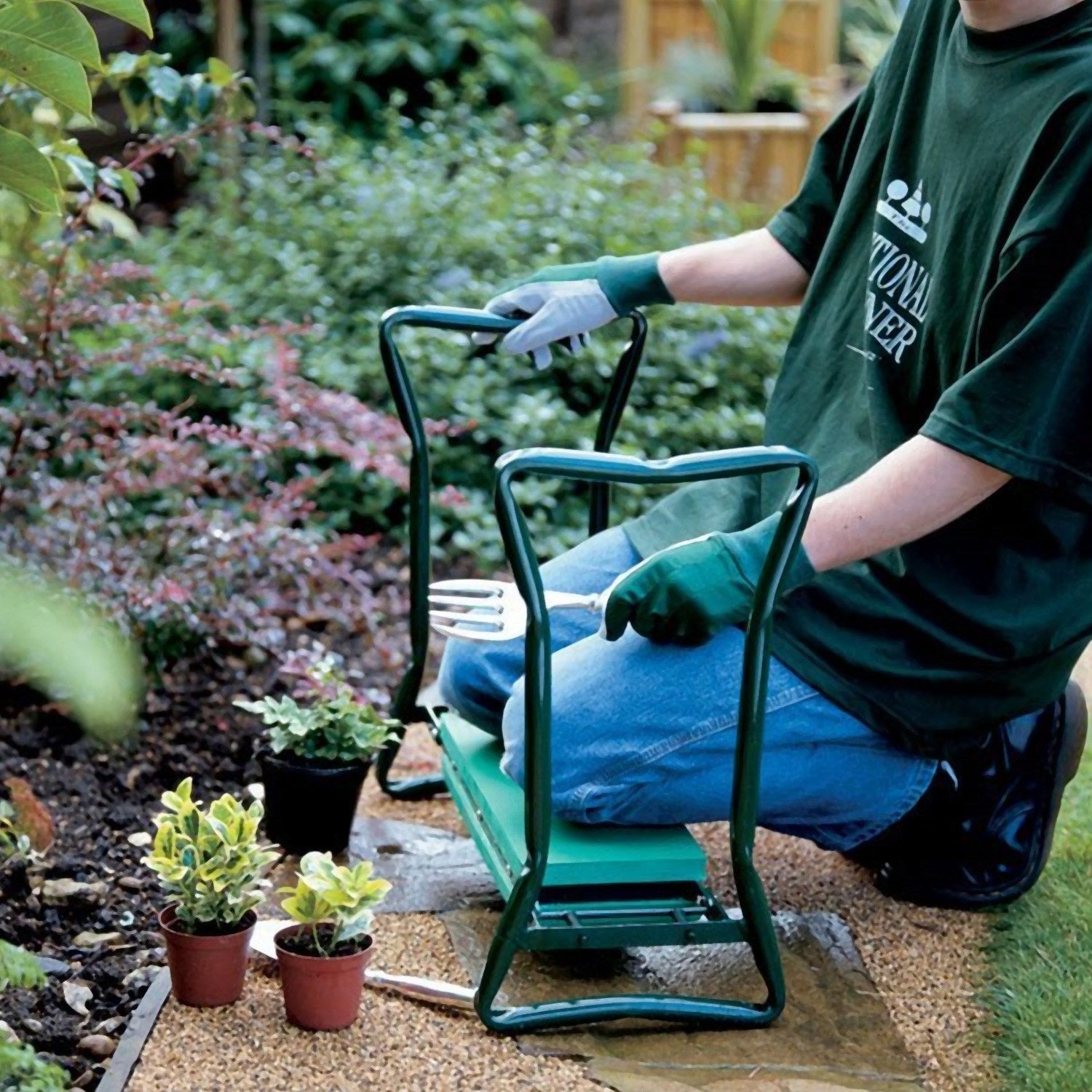 Foldable Garden Kneeler Seat with Kneeling Soft Cushion Pad Quality Original