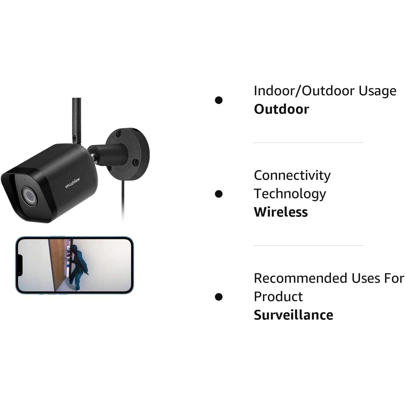 LaView Security Camera Outdoor 1080P HD Wi-Fi Camera  (Refurbished) Cheap Pice Low Shipping Fee