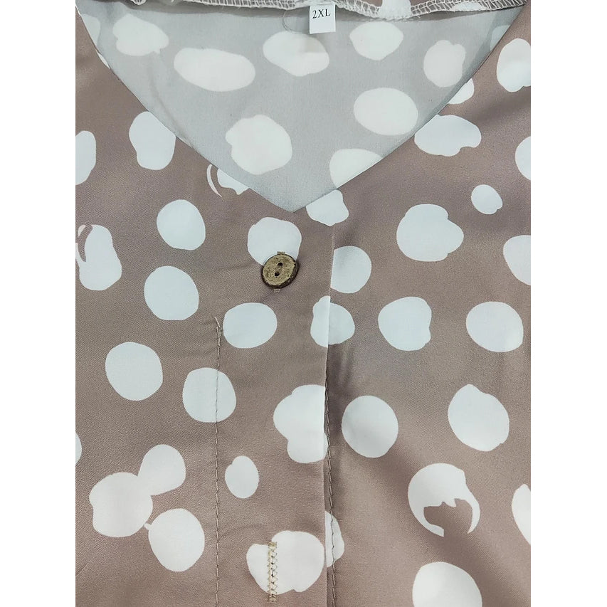 Women's Polka Dot Long Sleeve Casual Shirt 100% Authentic Sale Online