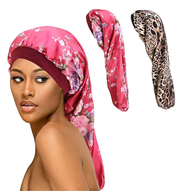 Extra Long Satin Bonnet Sleep Cap Long Bonnet for Braids Hair Loose Cap Clearance Free Shipping