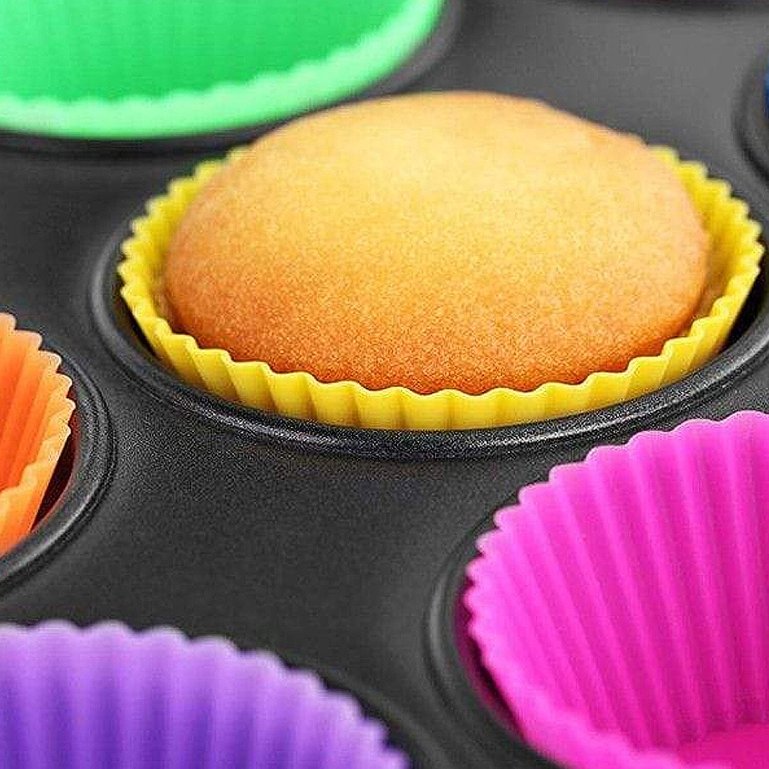 24-Pack: Multicolored Reusable Silicone Baking Cups Liner for Cupcakes and Muffins Cheap Sale How Much