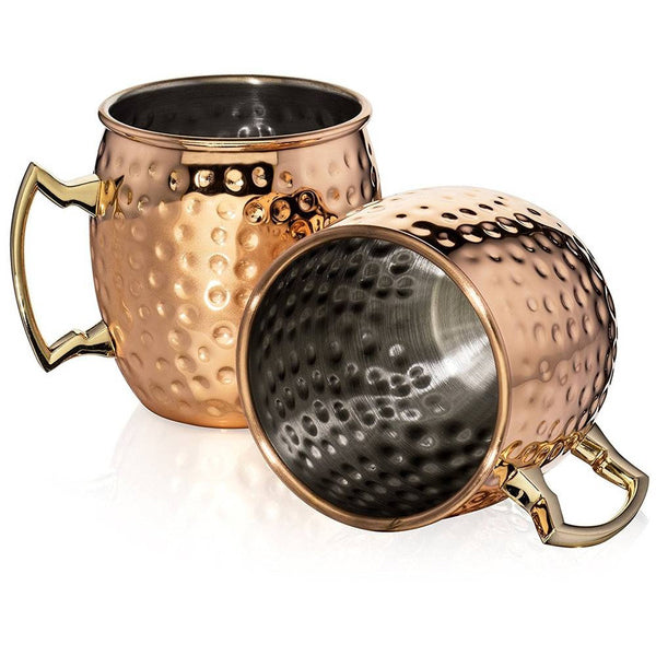 4-Pack: Hammered Copper Plated Moscow Mule Mug Largest Supplier Online