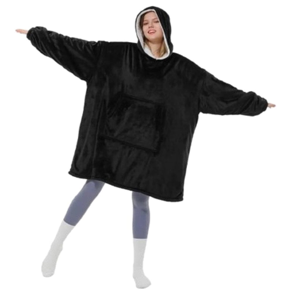 Unisex Sherpa Lined Wearable Hooded Blanket Cheap 2025 Newest