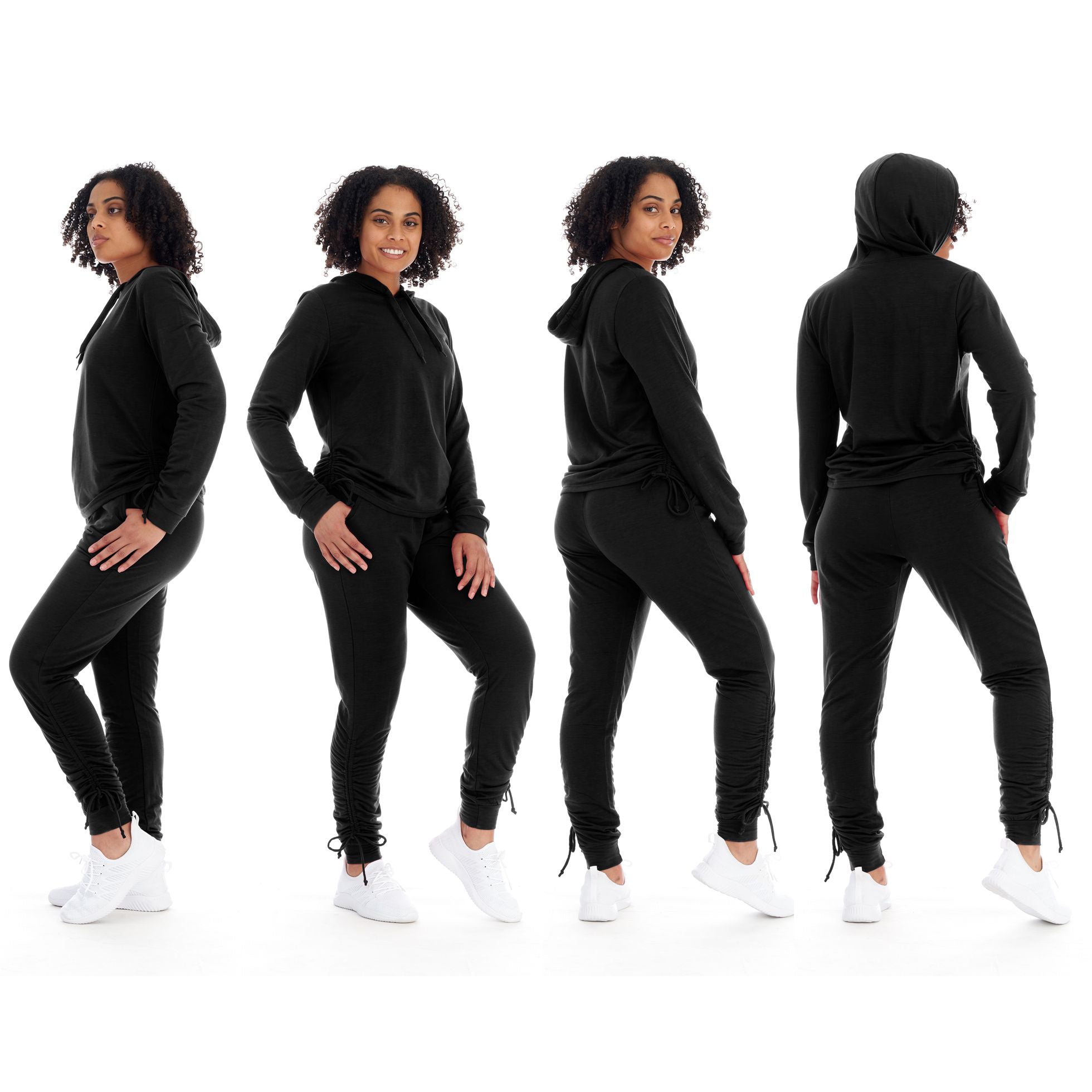 2-Piece Set: Women's Athleisure Fleece Jogger Sweatpants & Hoodie With Pockets Set Top Quality Cheap Pice