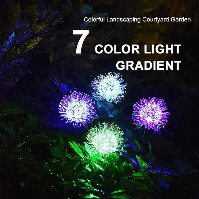 2-Pack: Outdoor Solar Dandelion Lawn Lights 100% Original Sale Online