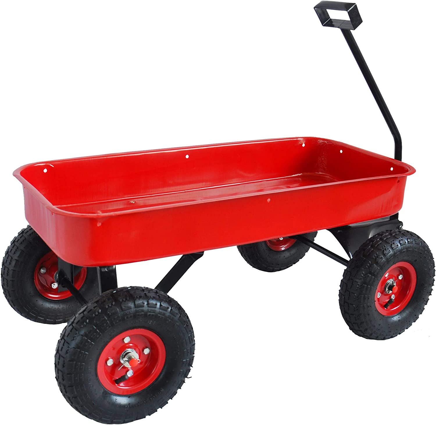 Children Outdoor Wagon All Terrain Pulling with Wood Railing Air Tires Cheap Sale Manchester Great Sale