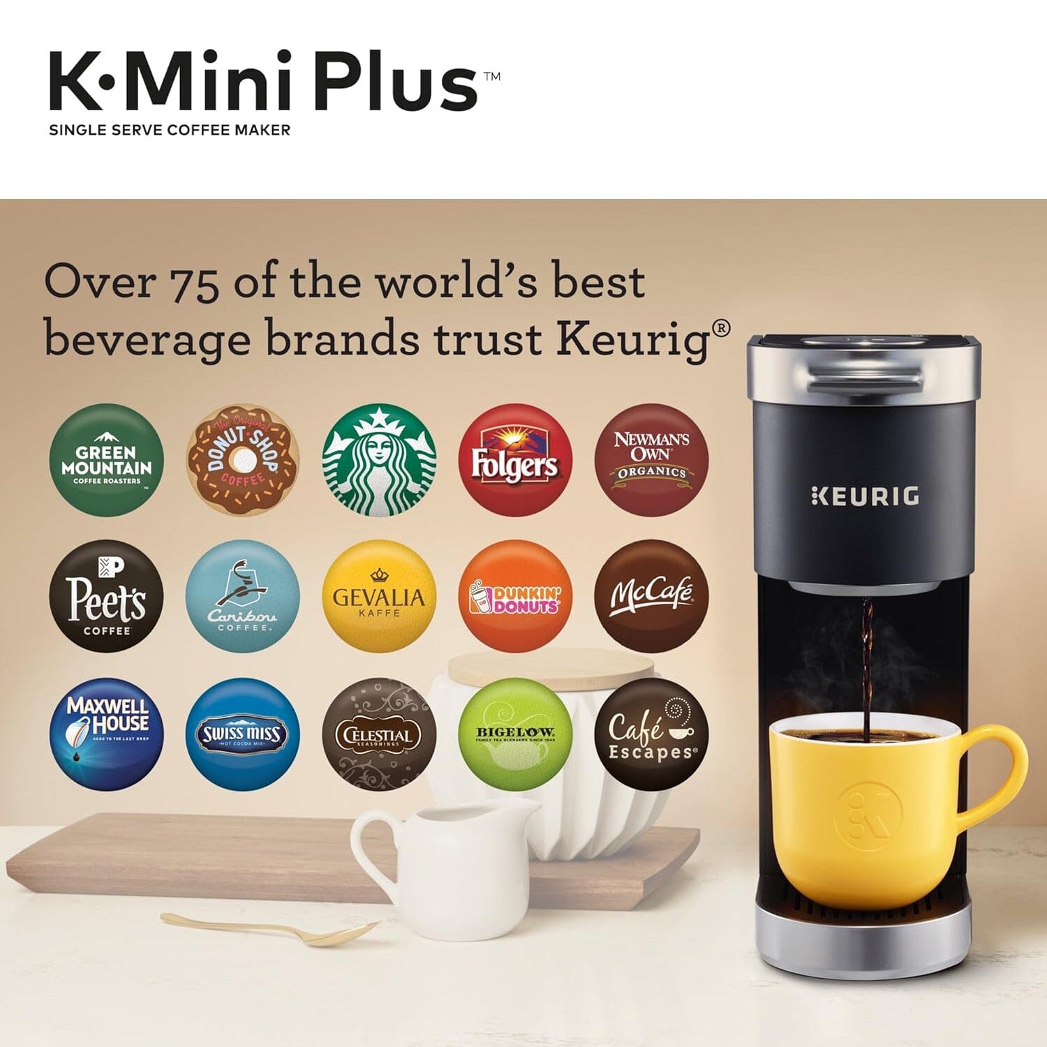 Keurig K-Mini Plus Single Serve K-Cup Pod Coffee Maker  (Refurbished) High Quality Buy Online