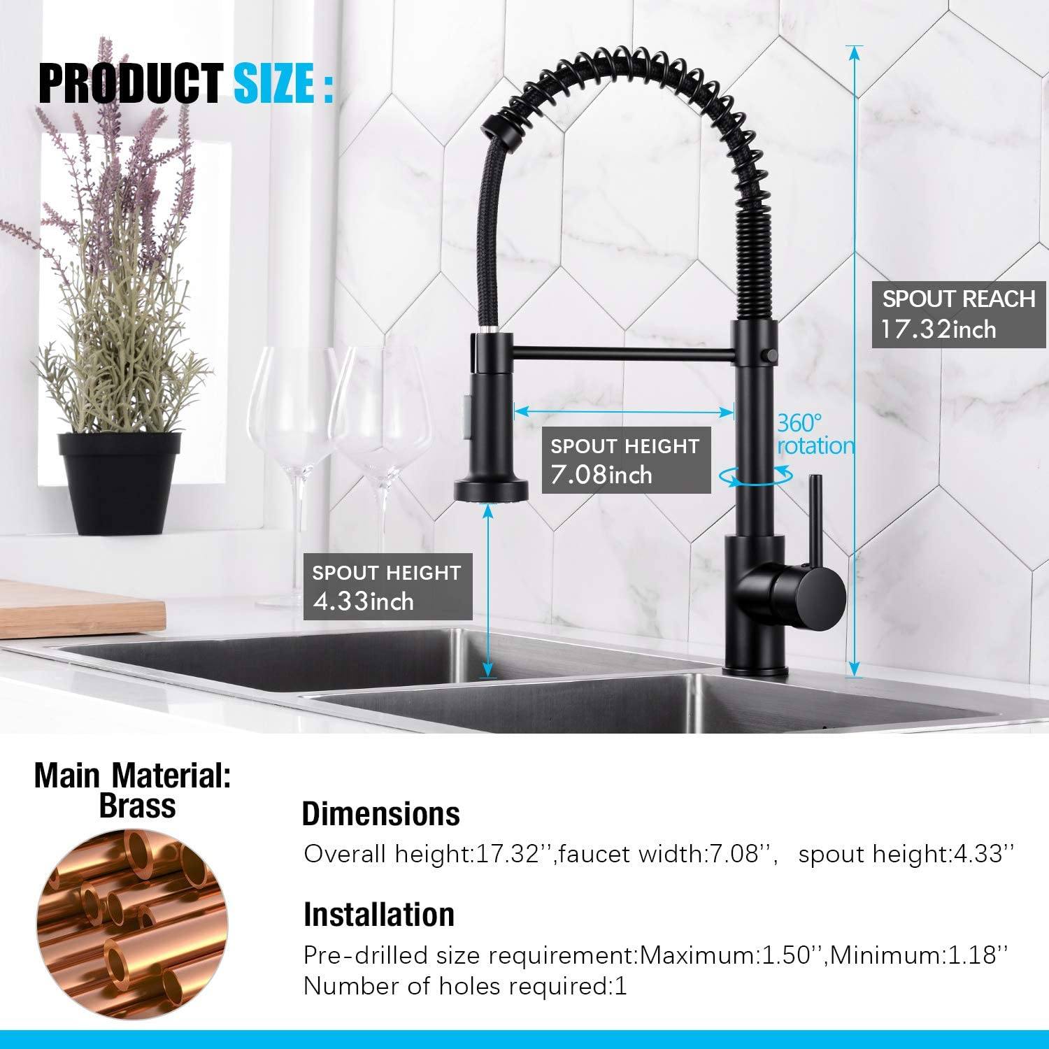 High Arc Spring Kitchen Sink Faucet Outlet Top Quality