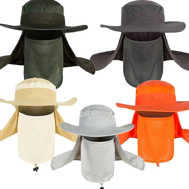 Adult Wide Brim Sun Hat with Neck Face Flap Cover The Best Store To Get