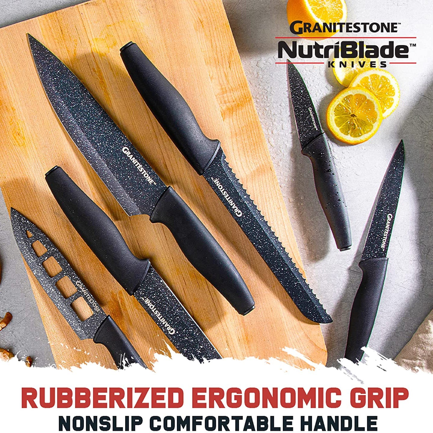 6-Piece: Nutriblade Knife Set by Granitestone For Sale 2025