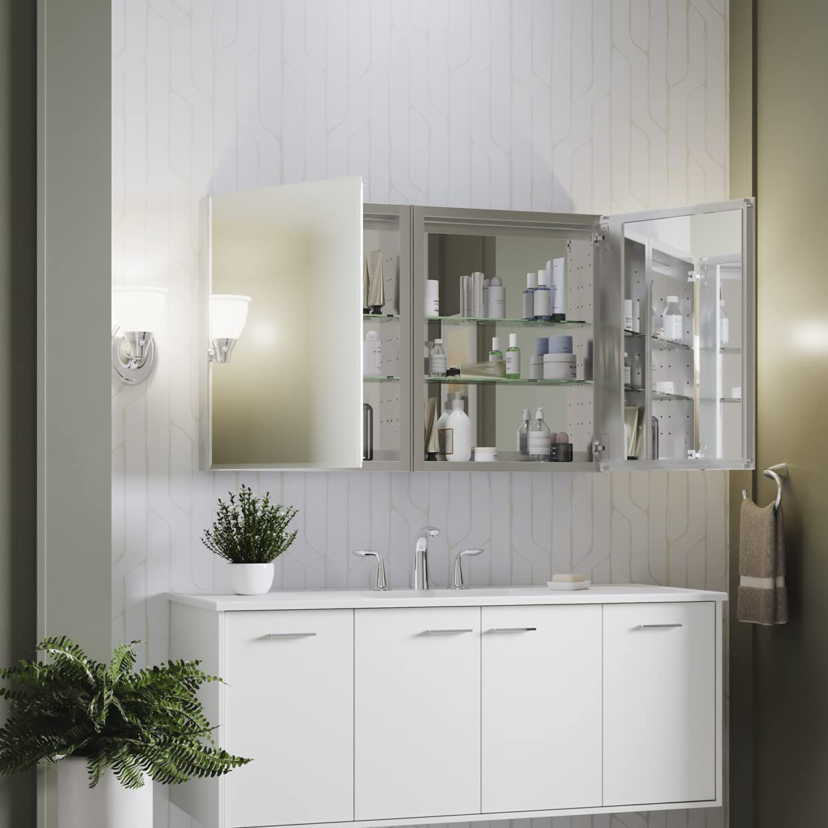 Aluminum Single Medicine Cabinet with Mirror Door Best Deals