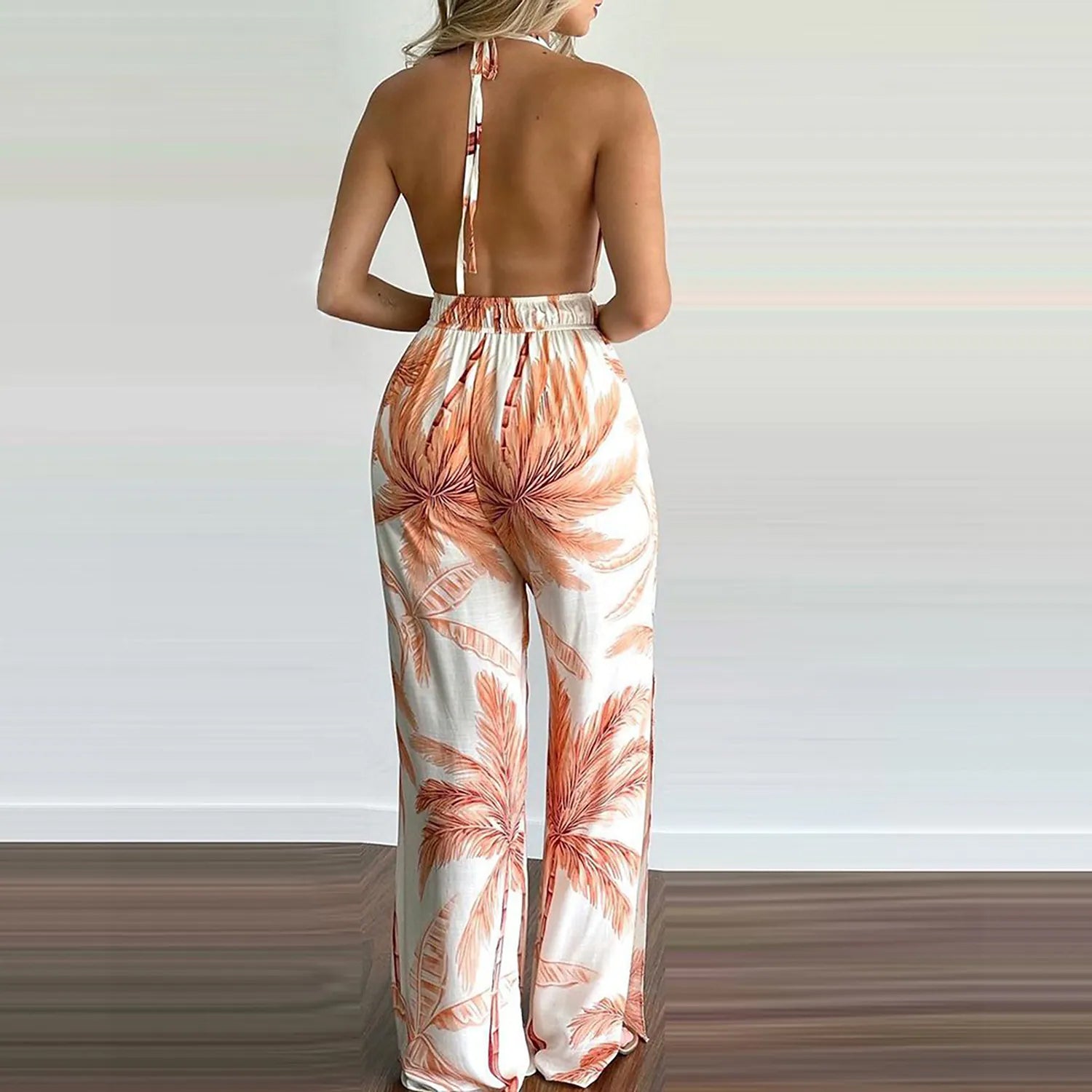 Women's Summer New Digital Printing Colorful Slit Jumpsuit Geniue Stockist Online