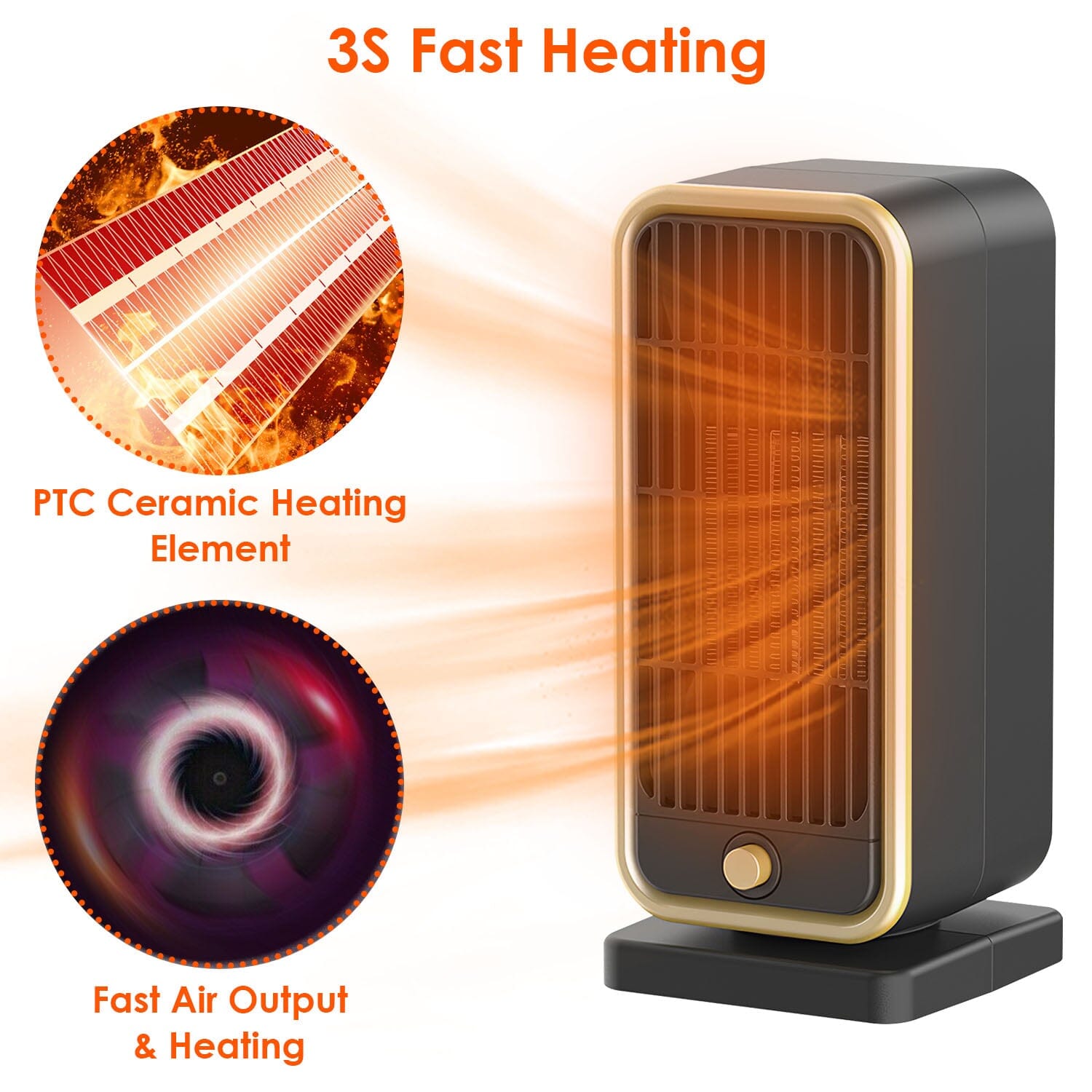 500W Portable Electric Heater Sale With Credit Card