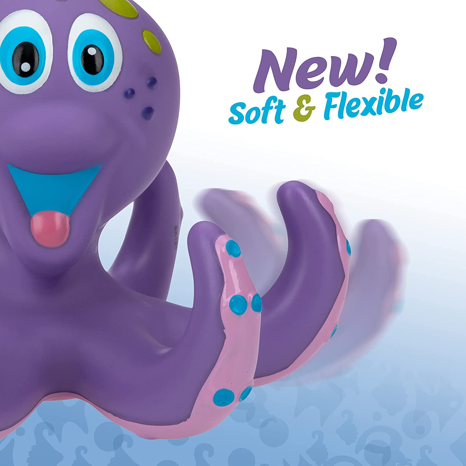 Nuby Floating Purple Octopus with 3 Hoopla Rings Interactive Bath Toy Free Shipping Outlet Store