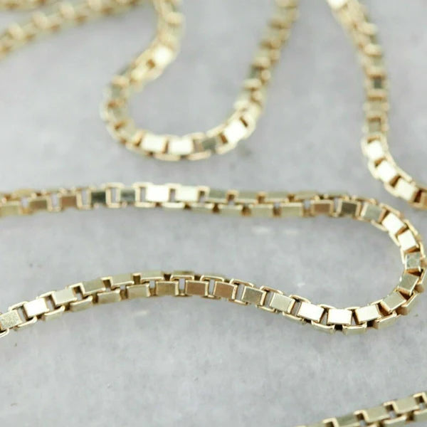 Solid Genuine 10K Gold Box Chain Original Cheap Online