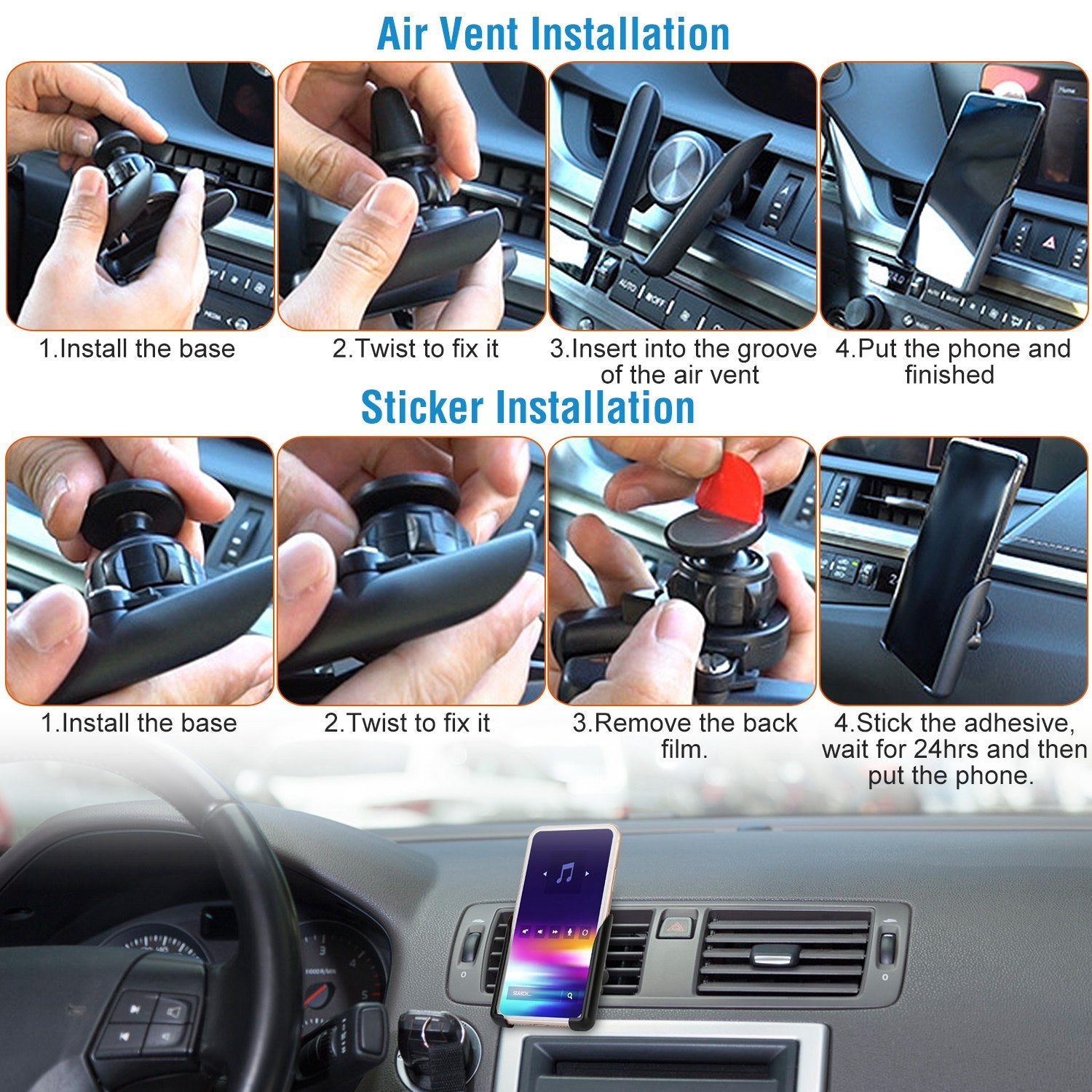 Universal Car Air Vent Phone Mount Finishline Online