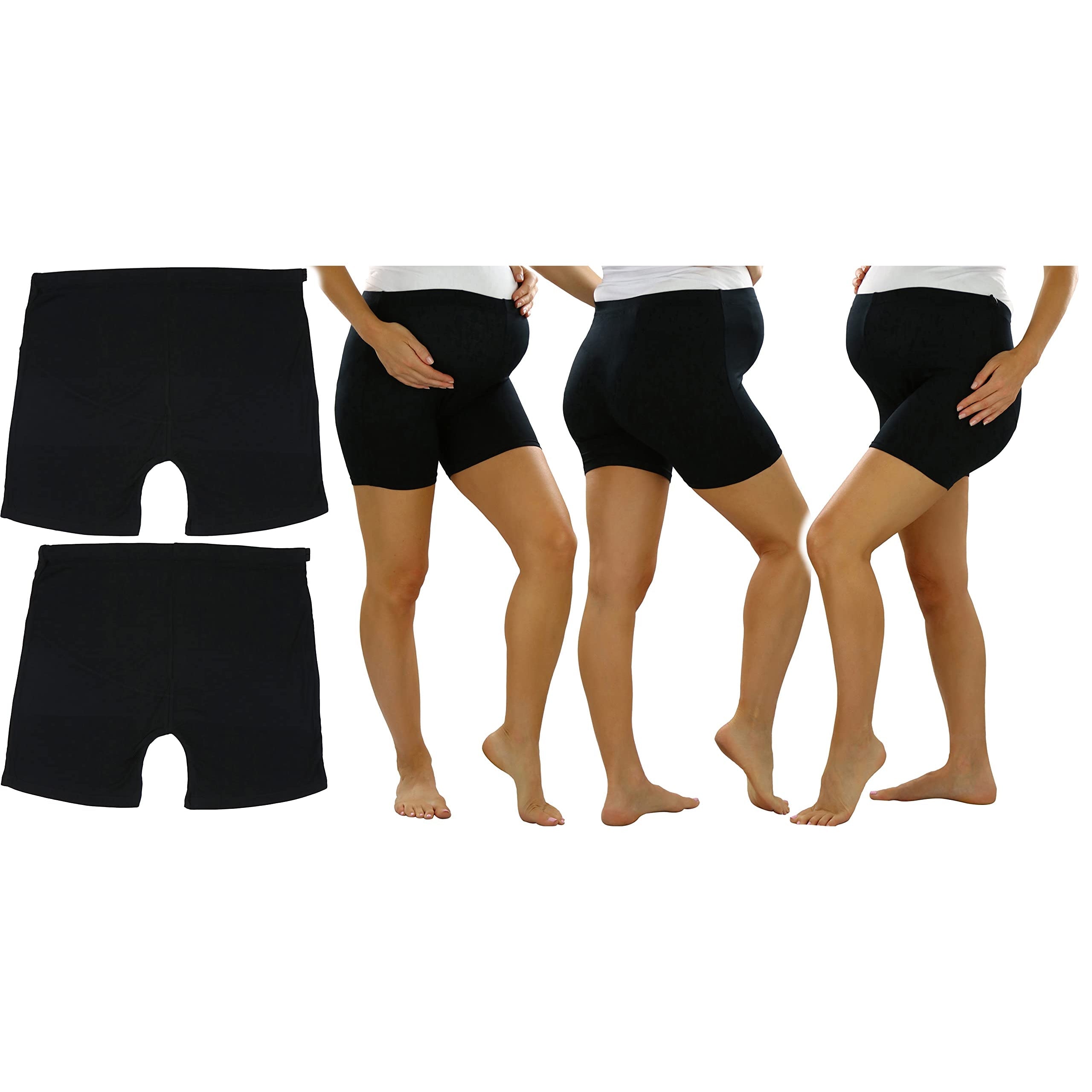 2-Pack: ToBeInStyle Women's High Waist Over The Bump Maternity BoyShort Underwear Cheap Best