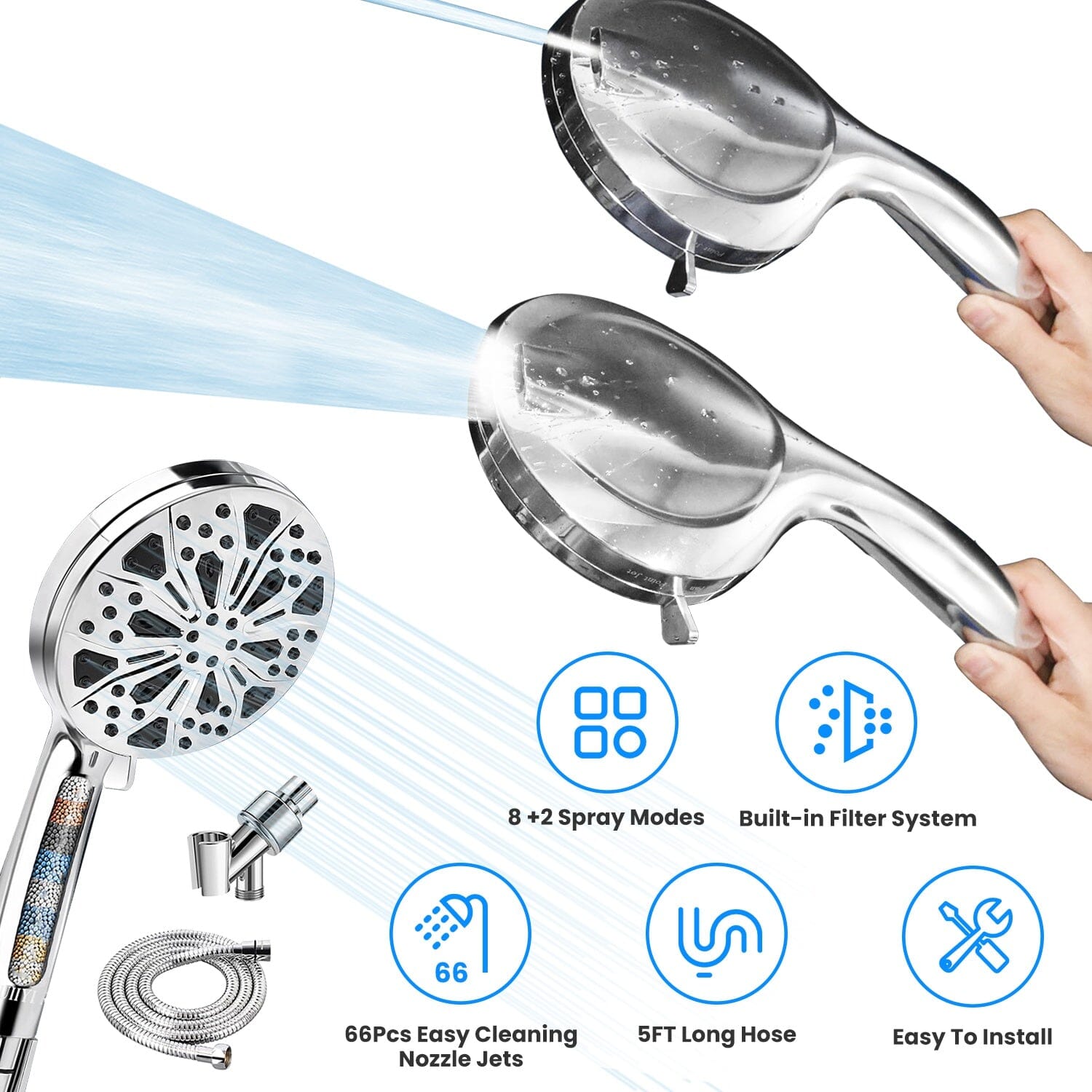 Handheld Filtered High Pressure Shower Head Cheap Cheap Online