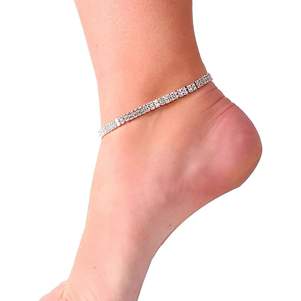 2-Piece: Women's Twinkle Diamond Anklet Buy Cheap Choice